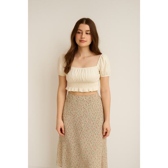Coldwater Creek Womens Skirt Small Reversible Maxi Cottage Dainty Romantic VTG - Picture 1 of 7